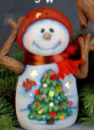 6" Snowman w/Tree Scene