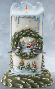 Winter Candle with Inset