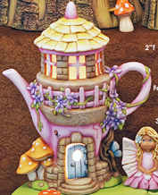 Enchanted Teapot Fairy Cottage (Clematis)